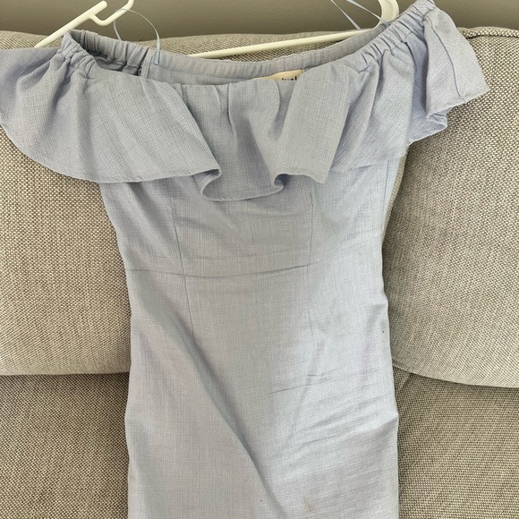 Blue Ruffle Dress - Picture 2 of 6